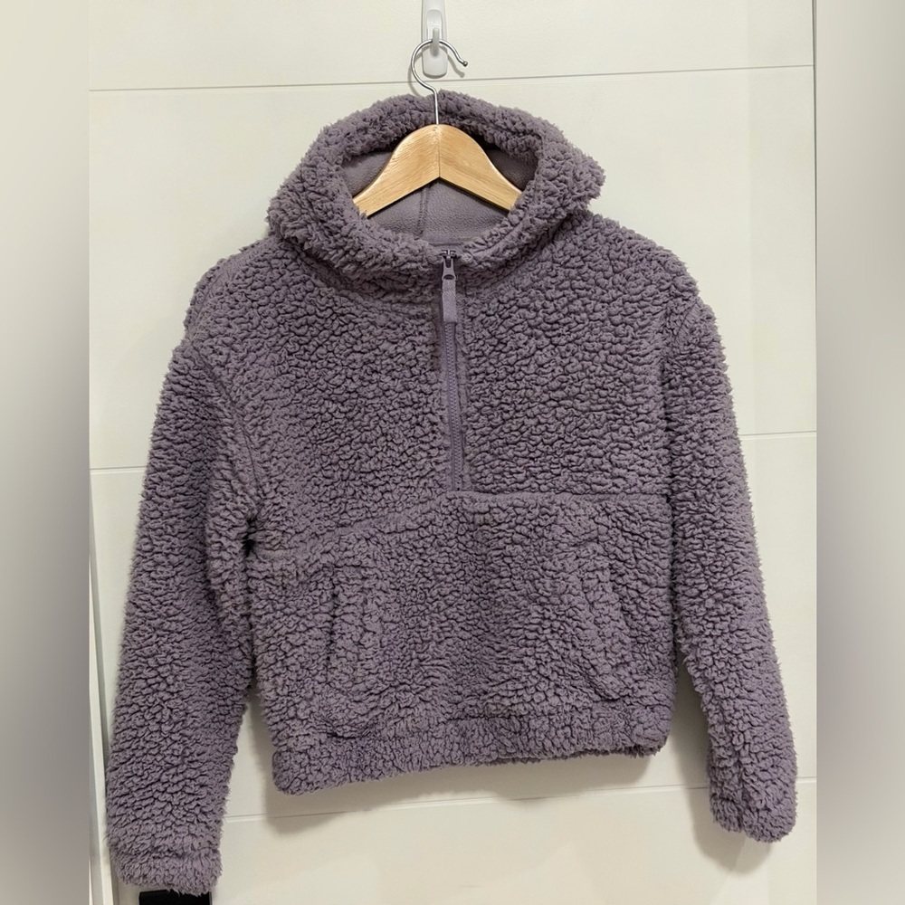 ⭐️Like New⭐️Mondetta: Girls Half-Zip Faux Fur Hooded Pullover (ptp approx 19in)